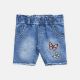 GIRL SHORT BUTTERFLY LIGHT BLUE DENIM