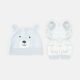 BABY CAP SET SKY BLUE BEAR