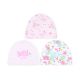 BABY CAPS PK-3 PINK FLORAL