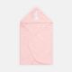 BATH TOWEL PINK BUNNY HOODED