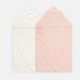 BATH TOWEL PK-2 PINK HOODED