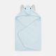 BATH TOWEL SKY BLUE ELEPHANT HOODED