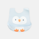 SILICONE BIB PENGUIN BLUE