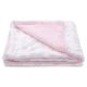 PINK FLUFFY PLUSH STARS GIRLS BLANKET