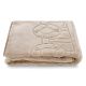 BABY BLANKET BEIGE EMBOSSED MOON