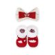 BOOTIES & HAIR BAND RED CROWN
