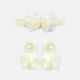 BOOTIES & HAIR BAND LEMON PEARL BOW