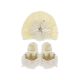 BOOTIES & CAP YELLOW SHIMMERY CROWN