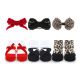 BOOTIES PK-3 WITH 3 HEAD BANDS MULTICOLOR RIBBON