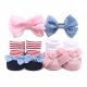 HEAD BAND PK-2 & BOOTIES PK-2 DUAL COLOR BOW