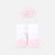 BOOTIES WITH HEAD BAND PINK BOW