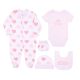 BABY GIRL GIFT SET PINK MADE WITH LOVE HELLO MY BABY