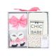 BABY GIRL GIFT SET PK-4 PALE CHIC LITTLE BABE PRINTED