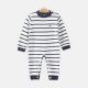 BOY ROMPER BLUE STRIPES WOOLEN