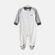 BOY ROMPER GREY RACCOON FLEECE