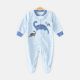 BOY ROMPER BLUE DINO FLEECE