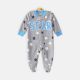 BOY ROMPER GREY STAR FLEECE