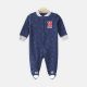 BOY ROMPER NAVY BLUE FOOTBALL THEME