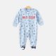 BOY ROMPER LIGHT BLUE BASEBALL THEME