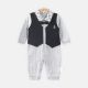 BOY ROMPER GREY BOW