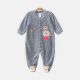 BOY ROMPER GREY STRIPPED MY MOMMY LOVES ME FLEECE