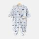 BOY ROMPER GREY CARS PRINTED FLEECE