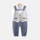 BOY ROMPER BLUE CHECKERED BOW