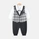 BOY ROMPER MONOCHROME CHECKERED