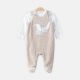 BOY ROMPER BEIGE ELEPHANT 2 PIECE SET