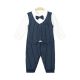 BOY ROMPER NAVY STRIPED GENTLEMAN