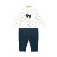 BOY ROMPER NAVY MOUSTACHE