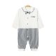 BOY ROMPER BLACK STRIPED