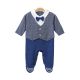 BOY ROMPER BERRY BLUE CHECKERED