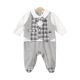 BOY ROMPER GREY CHECKERED WAISTCOAT