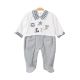 BOY ROMPER WHITE VELVET GOLF