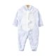 BOY ROMPER BLUE FLEECE BUNNY HOODED