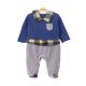 BOY ROMPER INDIGO BLUE VELVET