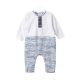 BOY ROMPER MELANGE VELVET STRIPES