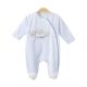 BOY ROMPER SKY BLUE VELVET FUN RIDES