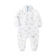 BOY ROMPER BLUE SHERPA FUR STARS HOODED