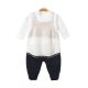 BOY ROMPER CREAM KNITTED