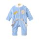 BOY ROMPER BABY BLUE SHERPA FUR LION HOODED