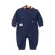 BOY ROMPER NAVY HOODED