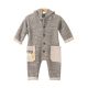 BOY ROMPER BEIGE KING OF CASTLE HOODED