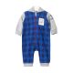 BOY ROMPER BLUE CHECKERED GRADUATION DAY HOODED