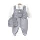 BOY ROMPER GREY FLEECE WAISTCOAT