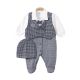 BOY ROMPER NAVY FLEECE WAISTCOAT