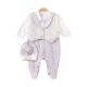 BOY ROMPER LIGHT PURPLE VELVET WAISTCOAT