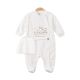 BOY ROMPER WHITE VELVET BEST FRIENDS