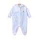 BOY ROMPER BLUE FLEECE CHECKERED PUPPY HOODED